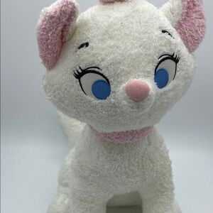 Disney Marie Aristocats Plush 15" White Pink Stuffed Animal Cat